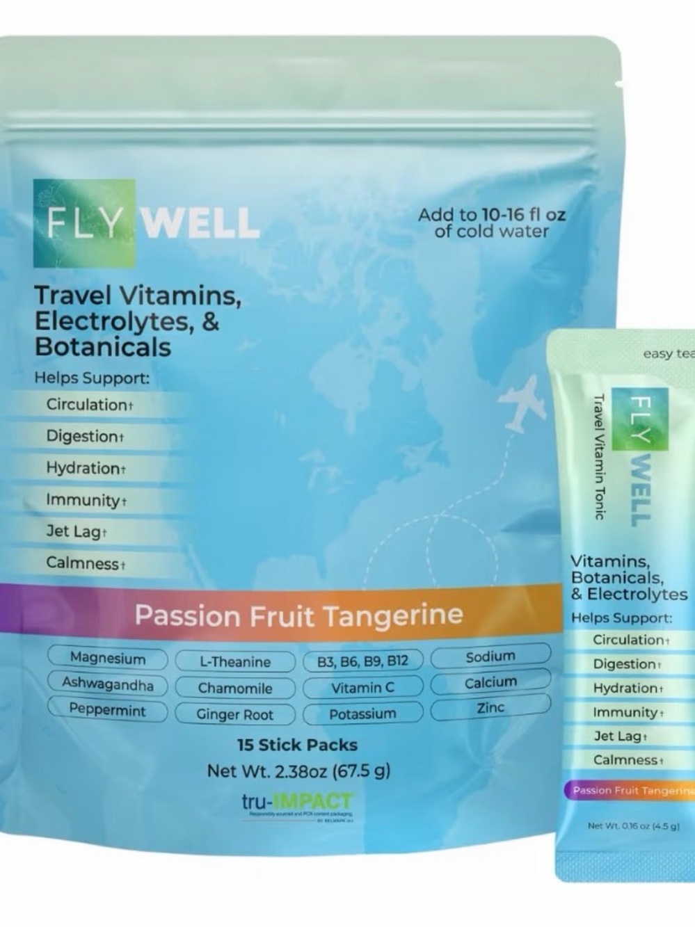 Passion Fruit Tangerine Travel Vitamins & Electrolytes - Fly Well
